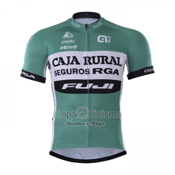 Caja Rural Ropa Ciclismo Culotte Corto 2018 Hombre Mangas Cortas Verde Blanco